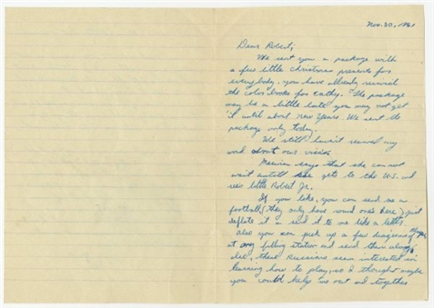 Lee Harvey Oswald Signed Letter dated November 30, 1961 (Warren Commission Exhibit No. 308,PSA/DNA)